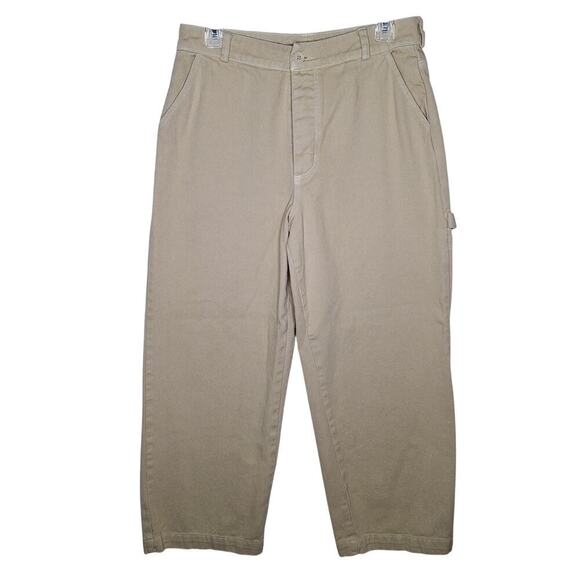 LACAUSA Aiden Trouser 8 Sea Salt Balloon Cargo Carpenter Wide Leg Workwear Pants